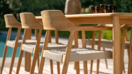 Jati and Kebon Tofino kerti teak étkezőgarnitúra