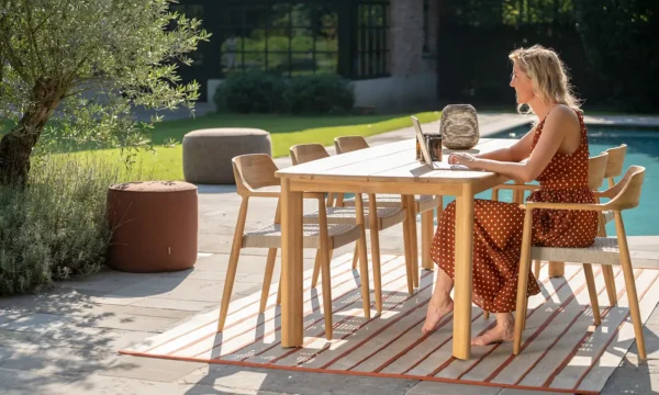 Jati and Kebon Tofino kerti teak étkezőgarnitúra
