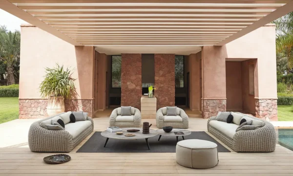 Manutti Kobo kültéri ülőgarnitúra pepper - sepia anyagokkal