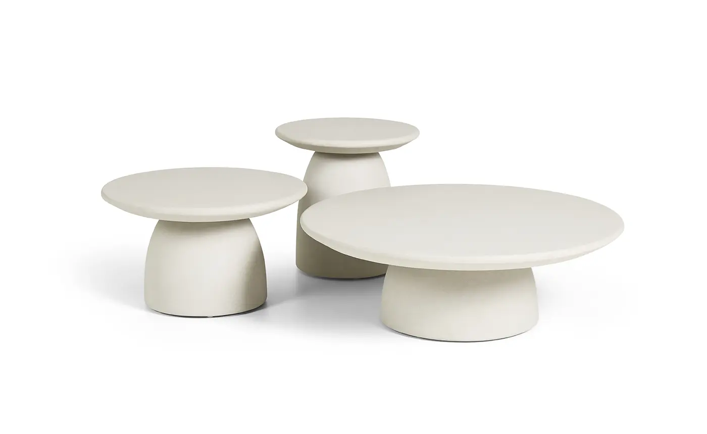 Jati Kebon Dome kávézóasztal kollekció 3 féle méretben