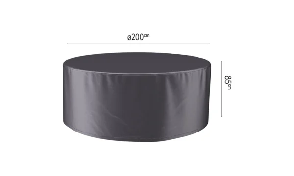 Körasztal ponyva ø200 x H85 cm méretrajz