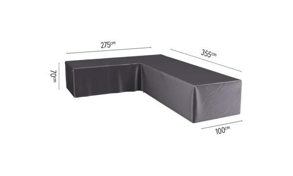 Ülőgarnitúra-szett ponyva - L alakú, bal 355 x 275 x 100 x H70 cm méretrajz