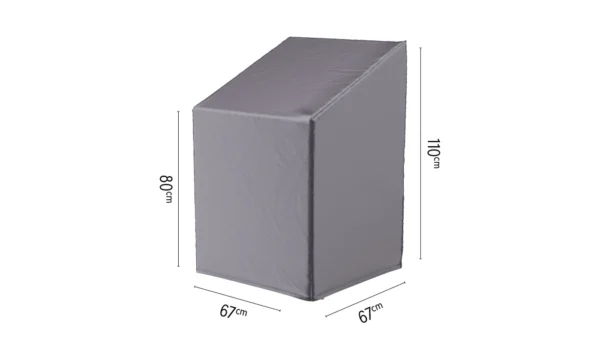 Rakásolható szék ponyva 67 x 67 x H80/110 cm méretrajz