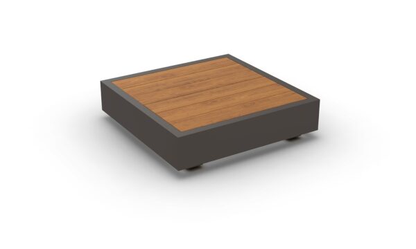Bari kávézóasztal charcoal mat teak kerti bútor
