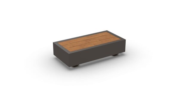 Bari oldalasztal charcoal mat teak kerti bútor